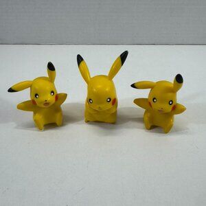Pokemon Pikachu vintage figurines set of 3 * Missing tail